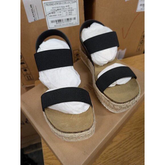 Steve Madden Womens Jaklin Black Platform Sandals Size 8 New - Picture 3 of 11